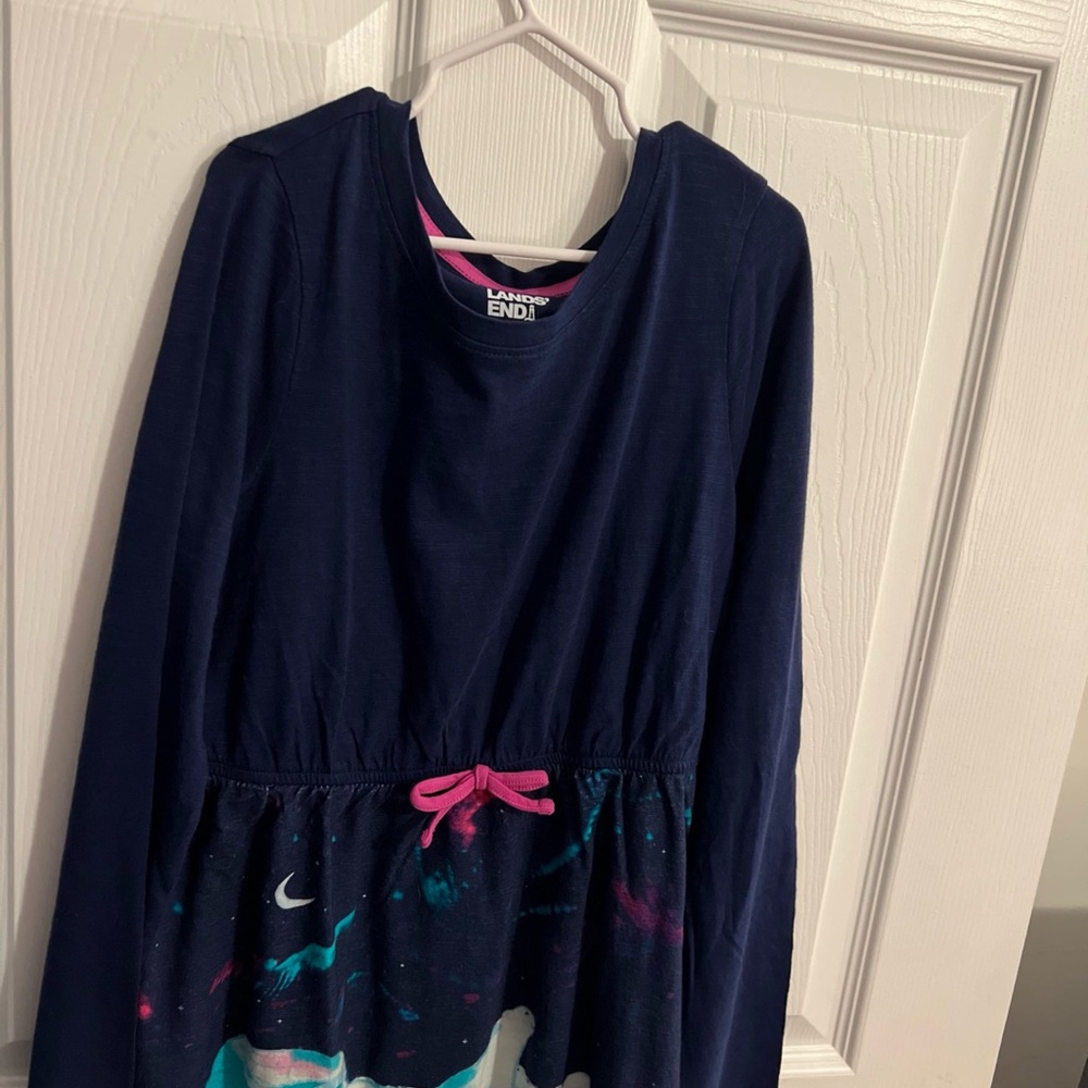 Lands' End Girls Youth Large Navy Top/tunic